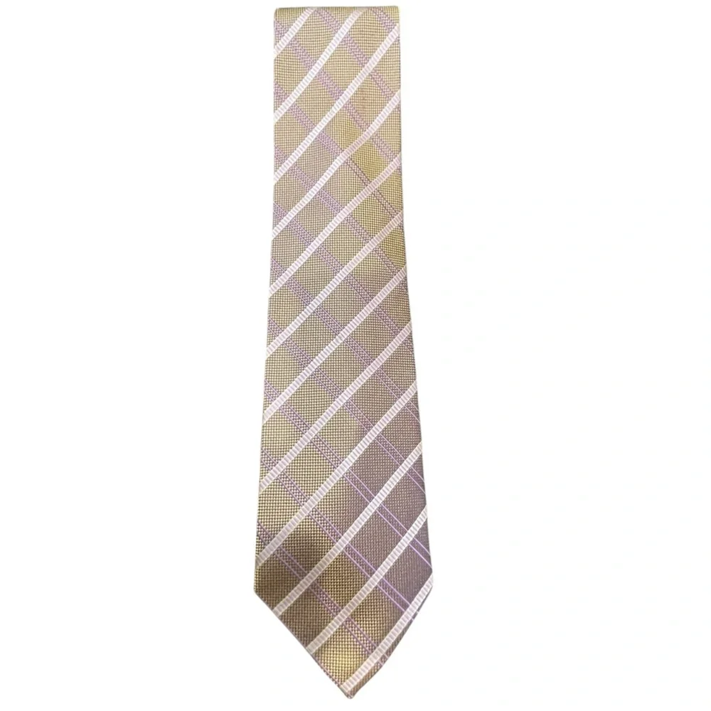 🖤❤️100% SILK Beautiful Valerio Galati Lavender & Golden Tie. STUNNING!!